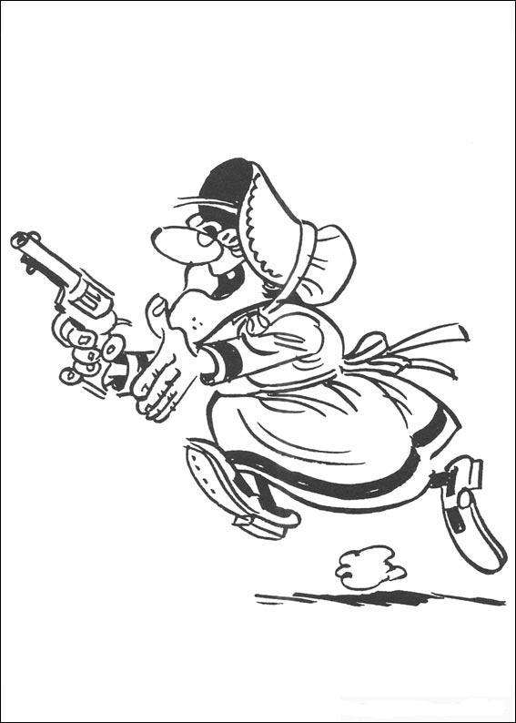 Plansa de colorat cu Lucky Luke 41 36